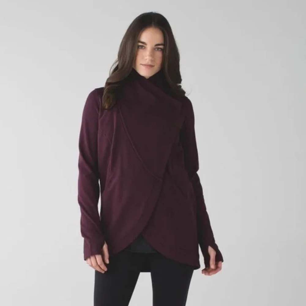 lululemon athletica Deep Plum Cowl Neck Sweater